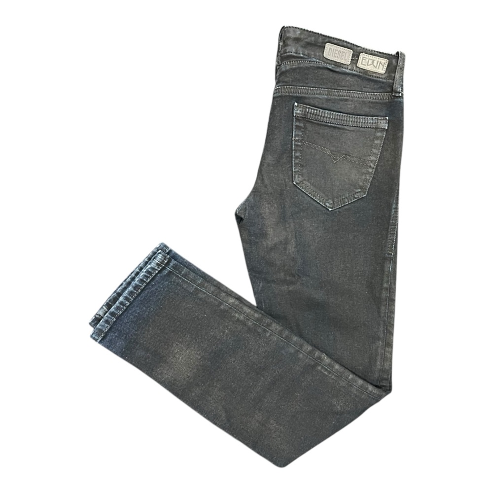 Diesel X Edun 29x32 D-Istort Skinny Dark Destroyed Stretch Denim Mens Jeans